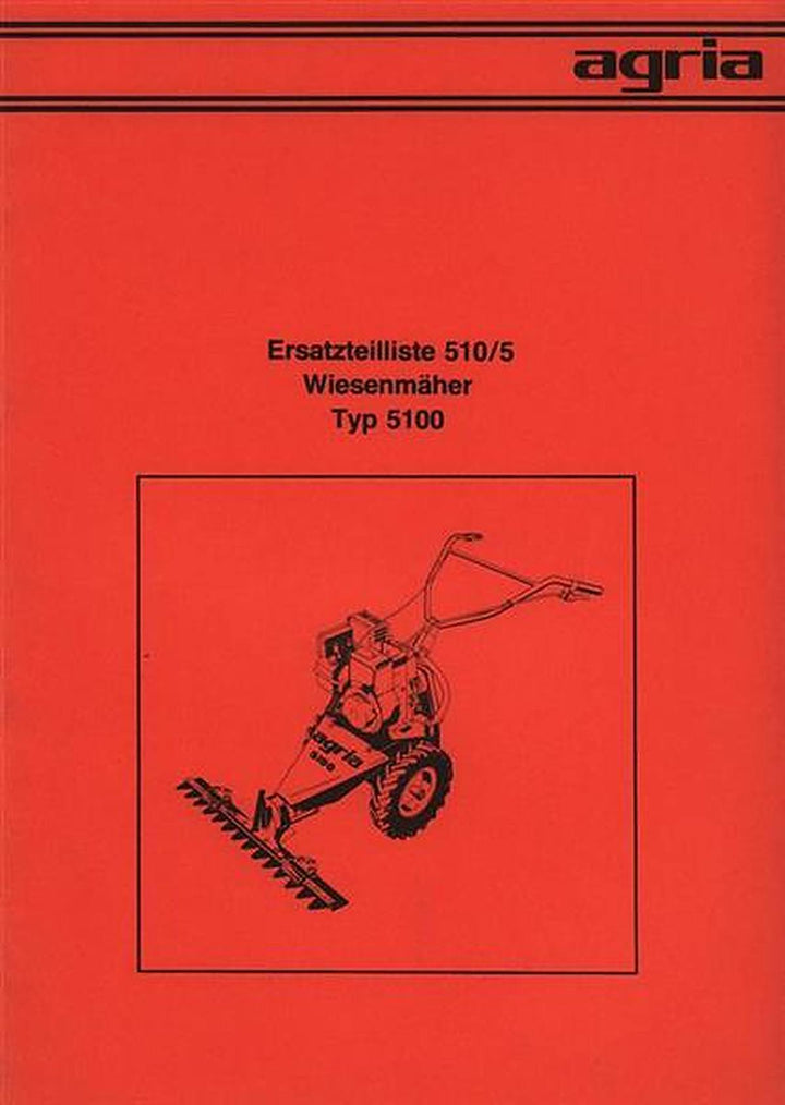 Agria 5100 Ersatzteilliste, Buchcover
