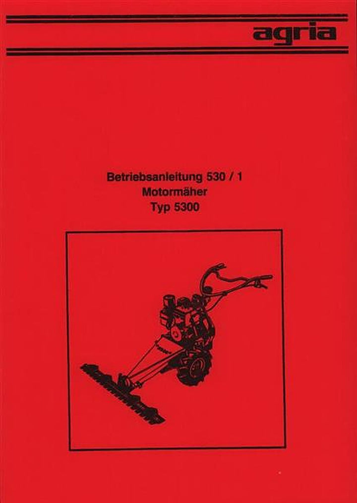 Agria 5300 Betriebsanleitung, Buchcover