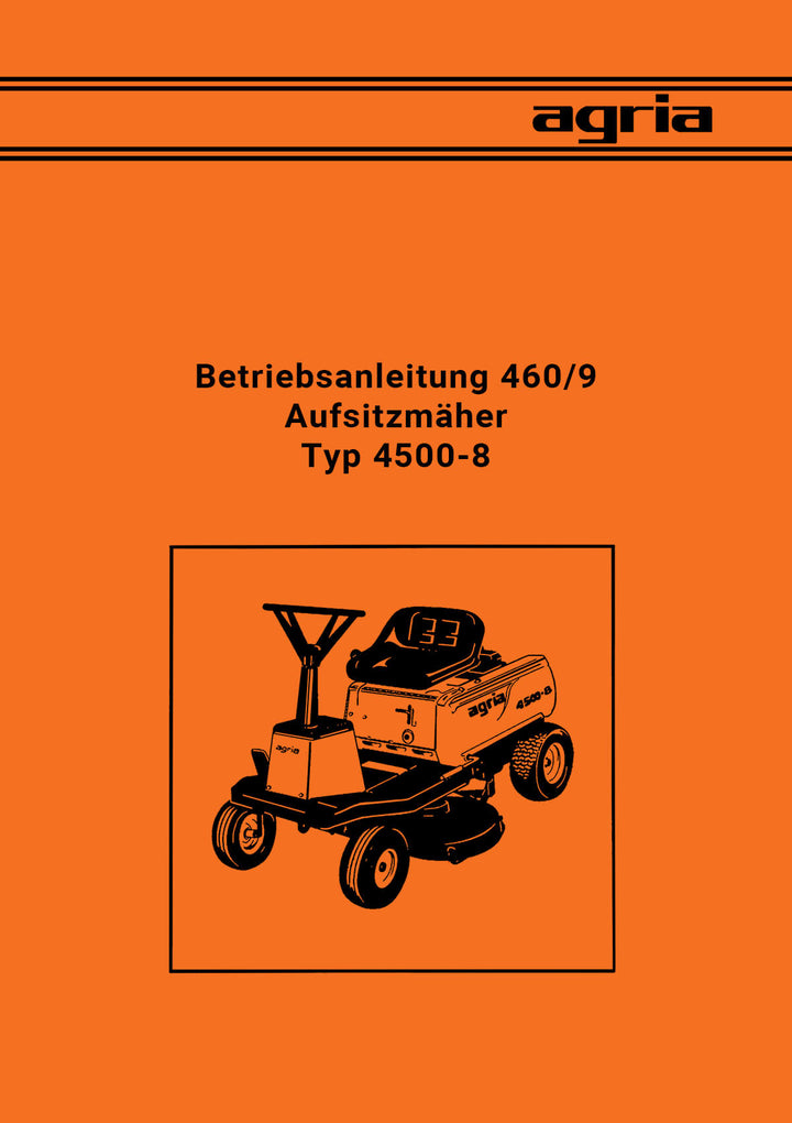 Agria 4500-8 Betriebsanleitung, Buchcover