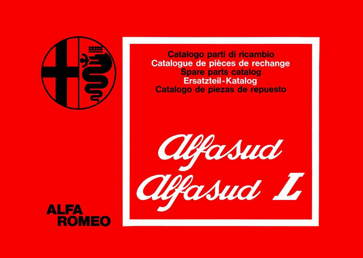 Alfa Romeo Alfasud und Alfasud L Ersatzteilkatalog, Buchcover