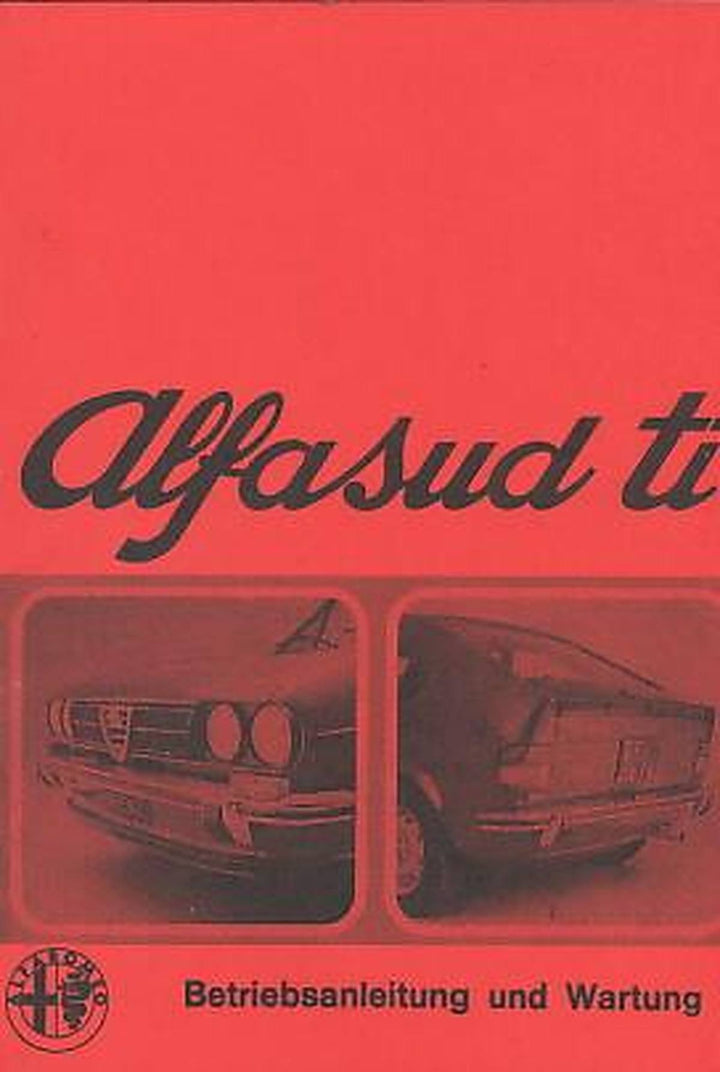 Alfa Romeo Alfasud ti, Betriebsanleitung, Buchcover