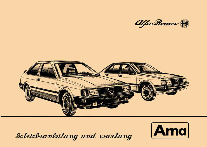 Alfa Romeo Arna Betriebsanleitung, Buchcover