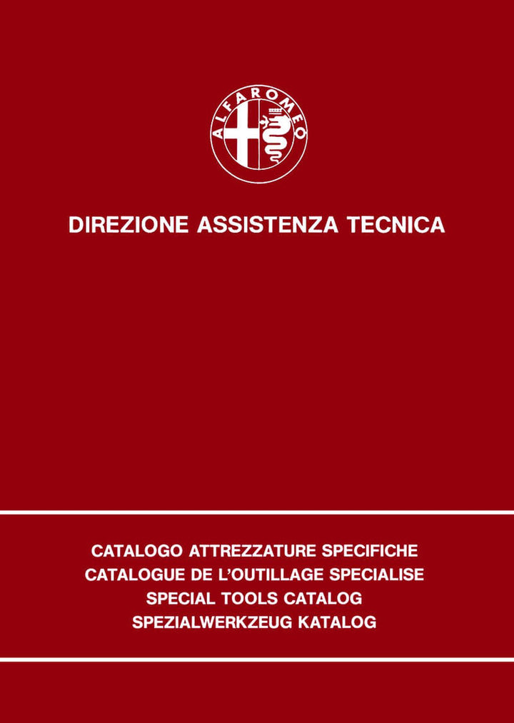 Alfa Romeo Spezialwerkzeug Katalog, Buchcover