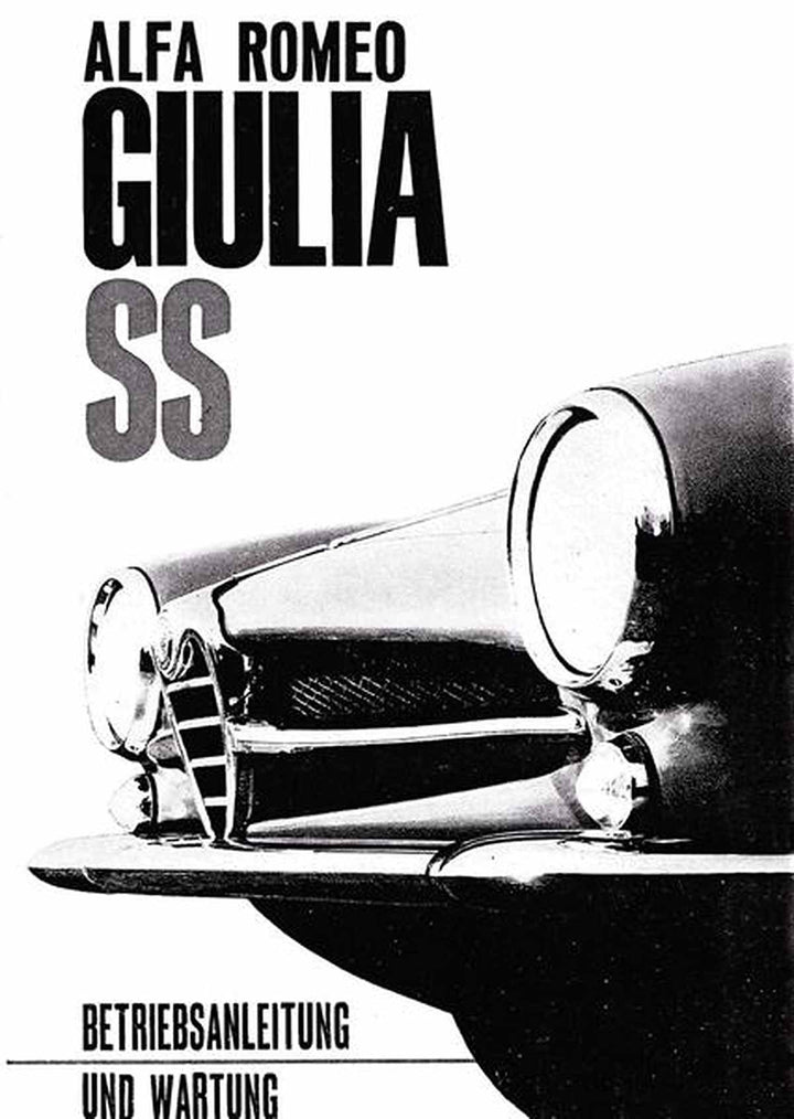 Alfa Romeo Giulia SS Bedienungsanleitung, Buchcover