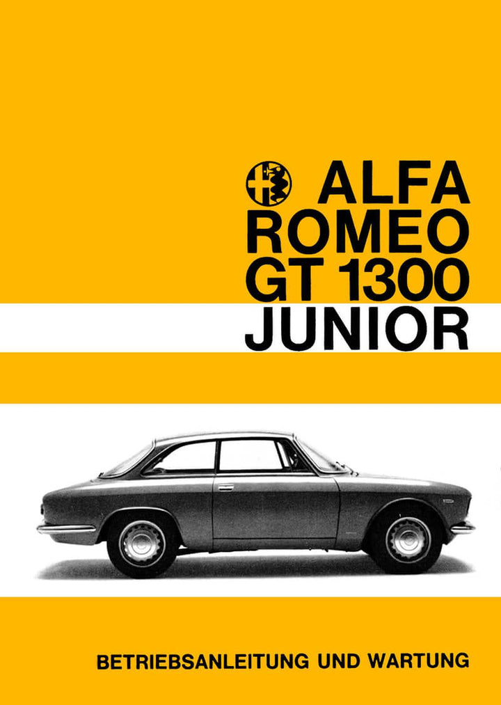 Alfa Romeo GT1300 Junior Betriebsanleitung, Buchcover