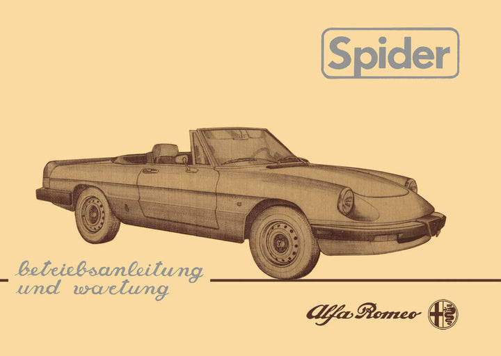 Alfa Romeo Spider Betriebsanleitung, Buchcover