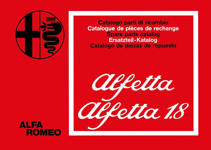 Alfa Romeo Alfetta und Alfetta 1,8, Ersatzteil-Katalog, Buchcover