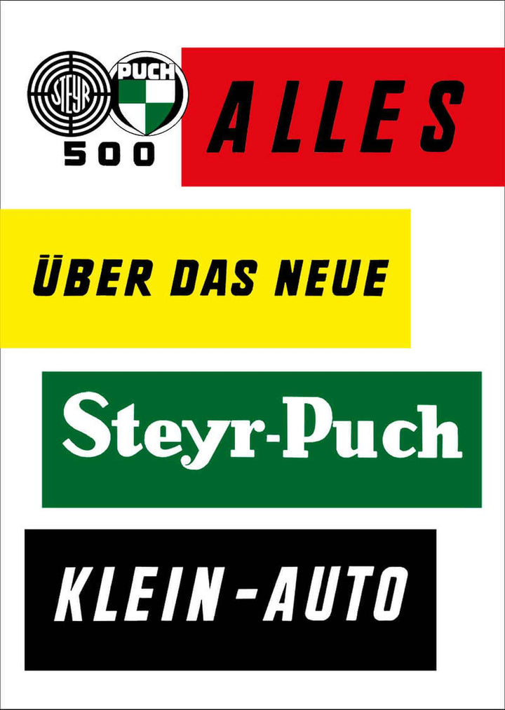Alles über das neue Steyr Puch 500 Kleinauto, Buchcover
