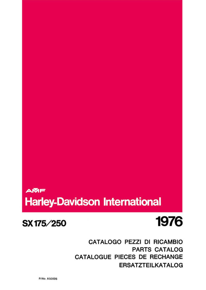 Harley-Davidson Aermacchi SX175 SX250 Ersatzteilkatalog, Buchcover