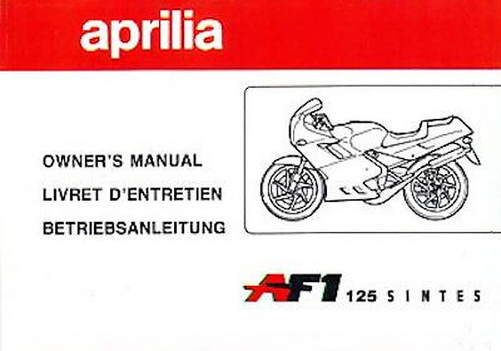 Aprilia AF1 125 Sintesi Betriebsanleitung, Buchcover