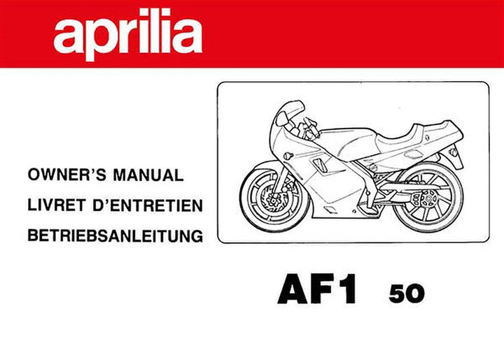 Aprilia AF1 50 Betriebsanleitung, Buchcover