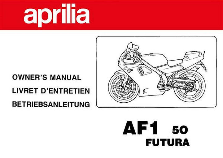 Aprilia AF1 50 Futura Betriebsanleitung, Buchcover