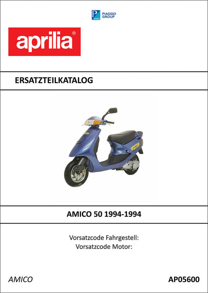 Aprilia Amico 50 Ersatzteilkatalog, Buchcover