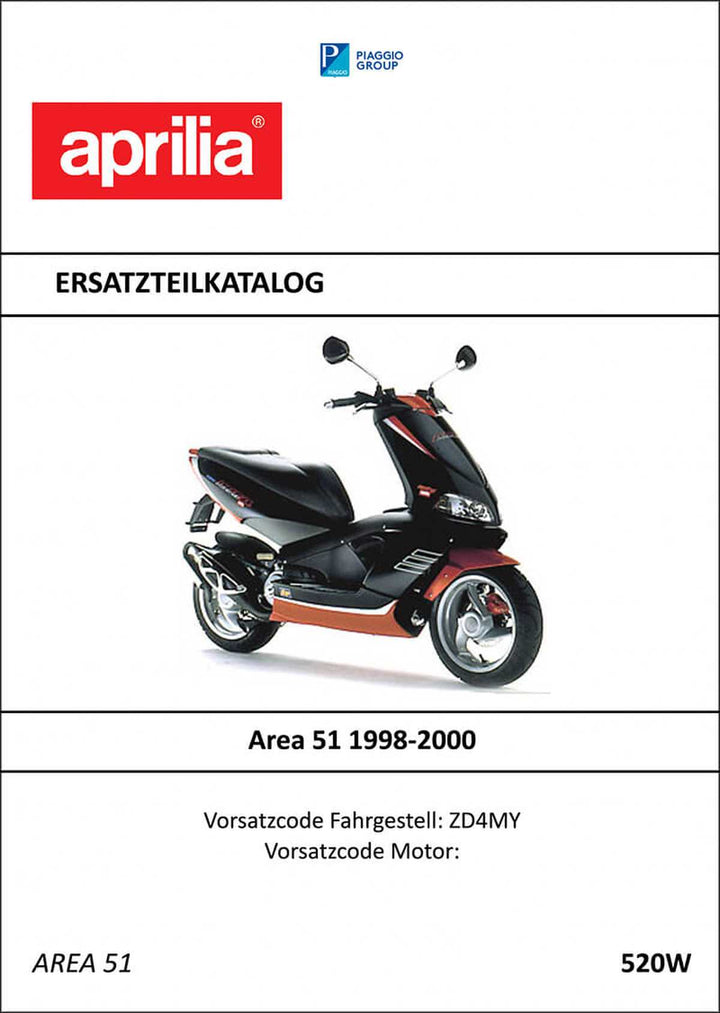 Aprilia Area 51 Ersatzteilkatalog, Buchcover