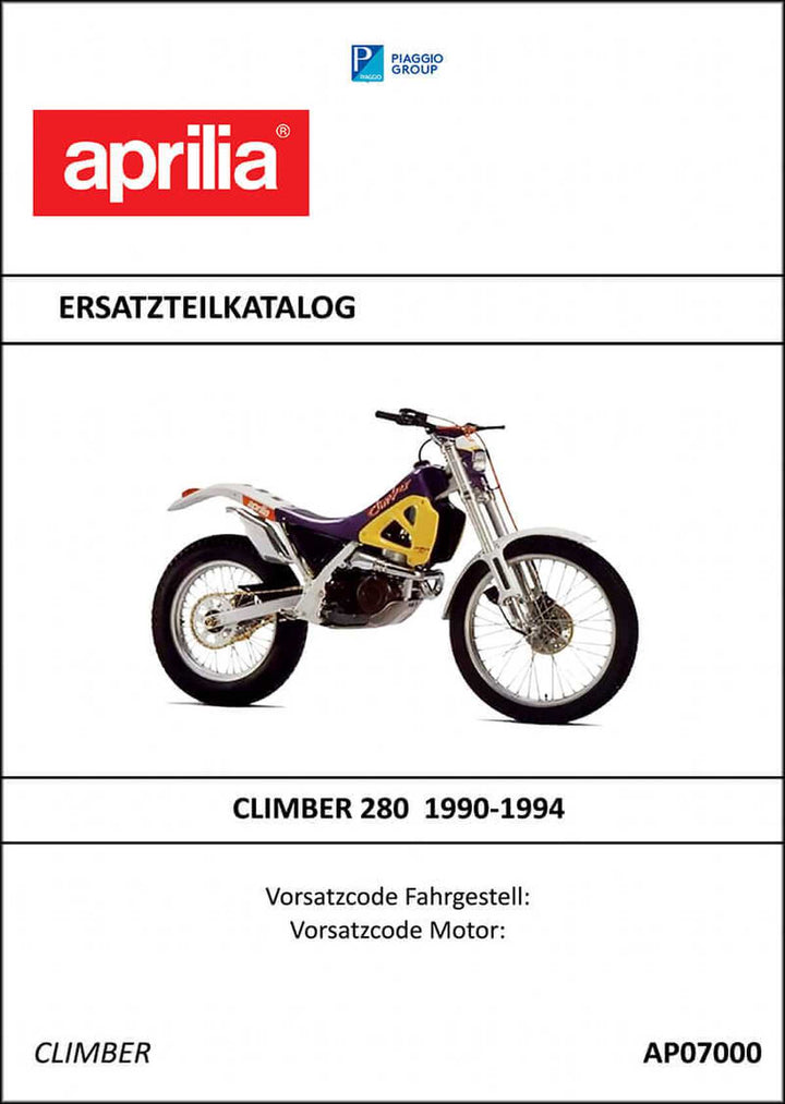 Aprilia Climber 280 Ersatzteilkatalog, Buchcover