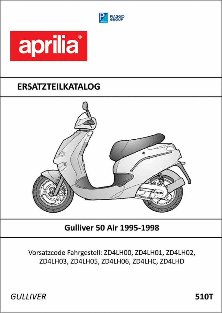 Aprilia Gulliver 50 AIR Ersatzteilkatalog, Buchcover