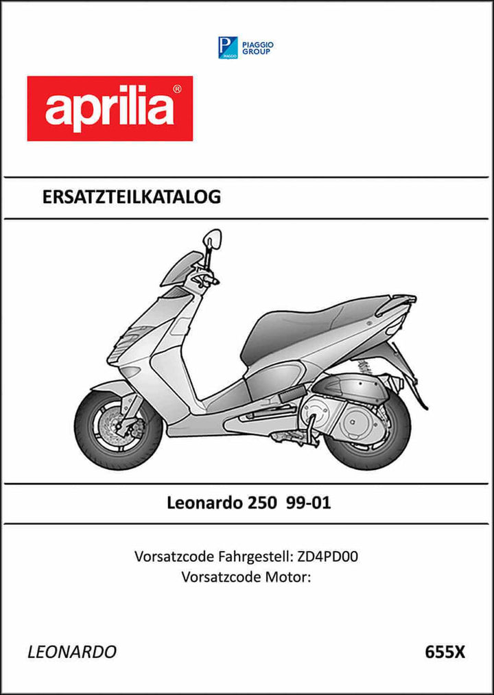 Aprilia Leonardo 250 Ersatzteilkatalog, Buchcover