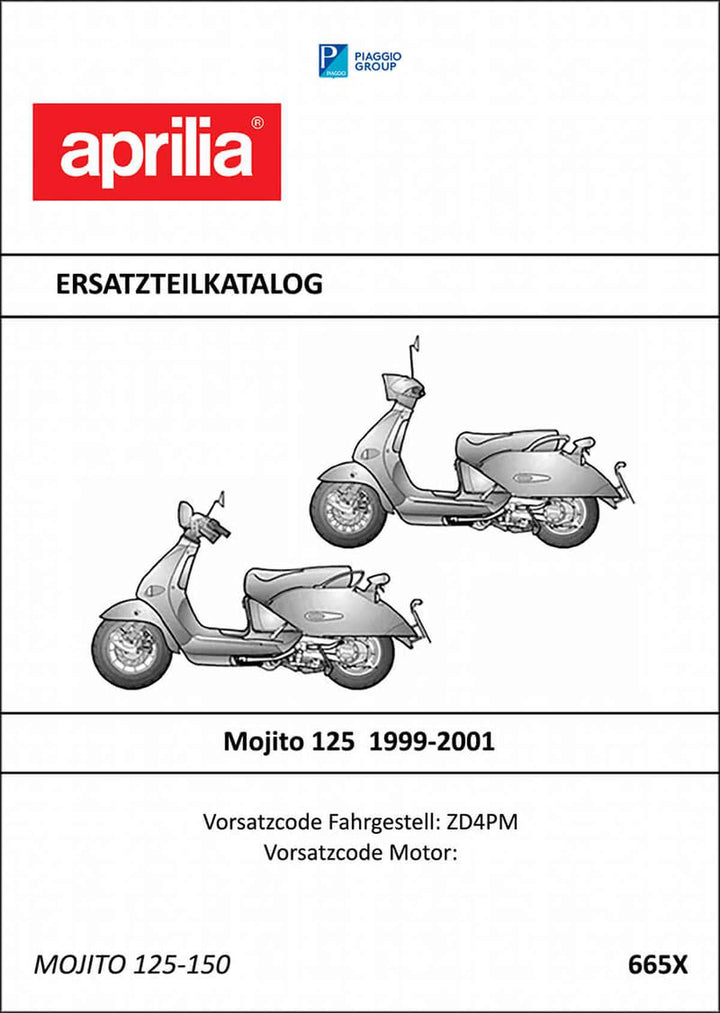 Aprilia Mojito 125 Ersatzteilkatalog, Buchcover