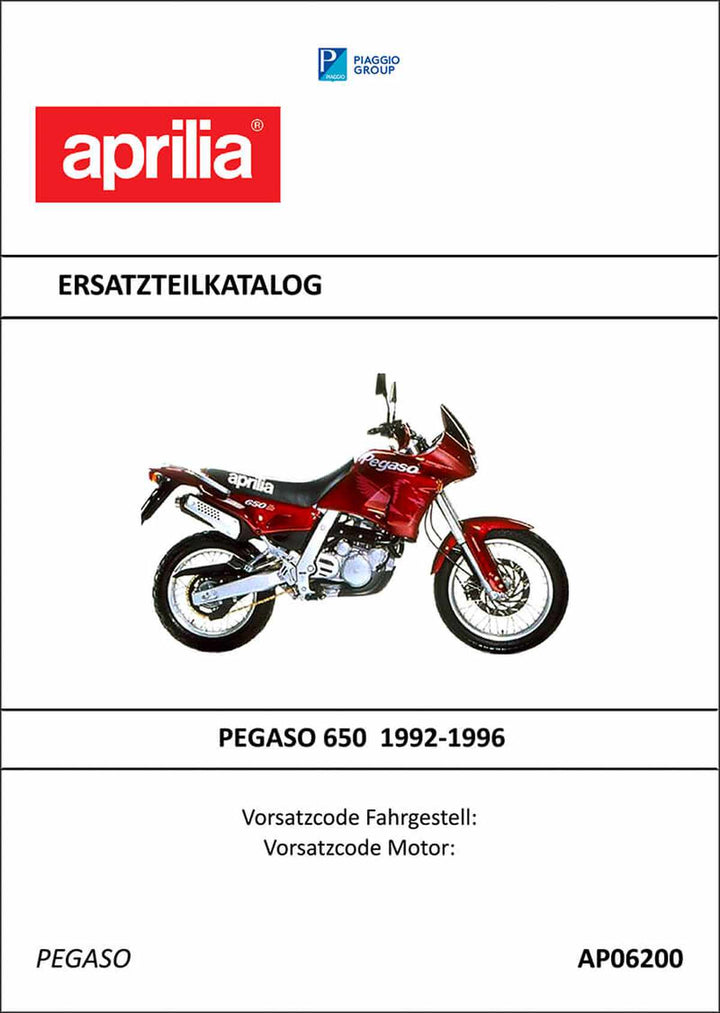 Aprilia Pegaso 650 Ersatzteilkatalog, Buchcover