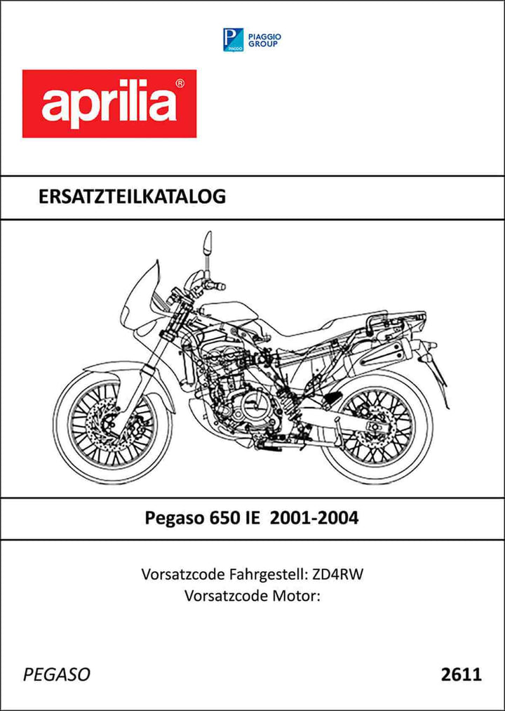 Aprilia Pegaso 650IE Ersatzteilkatalog, Buchcover