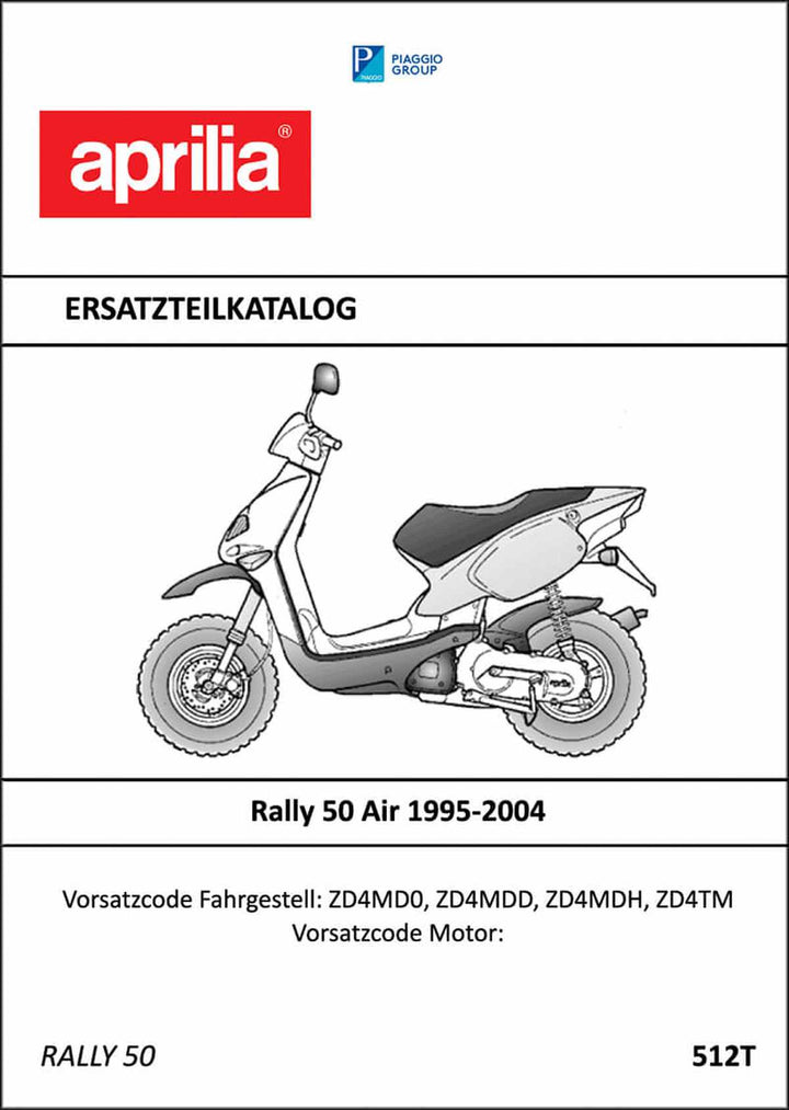 Aprilia Rally 50 AIR Ersatzteilkatalog, Buchcover