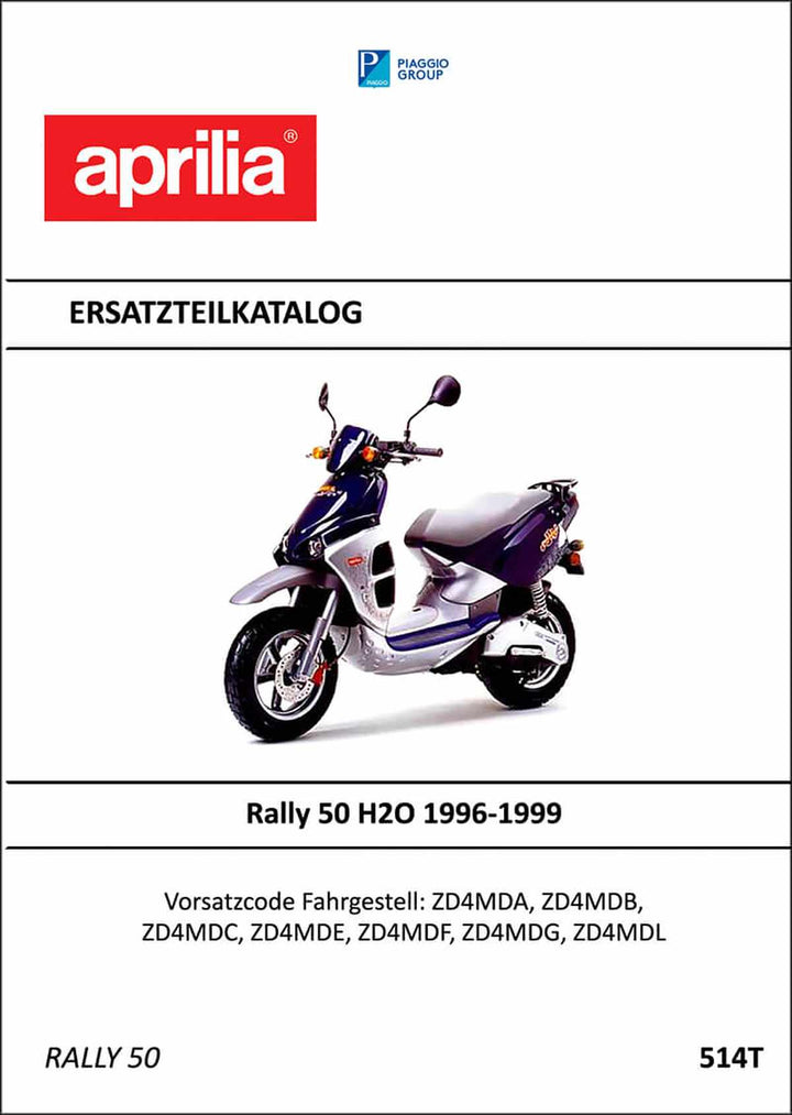 Aprilia Rally 50 H2O Ersatzteilkatalog, Buchcover