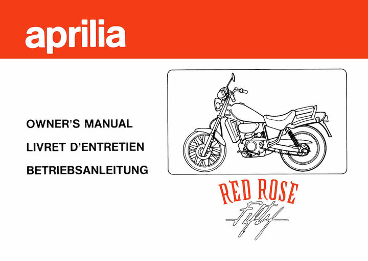 Aprilia Red Rose Fifty Betriebsanleitung, Buchcover