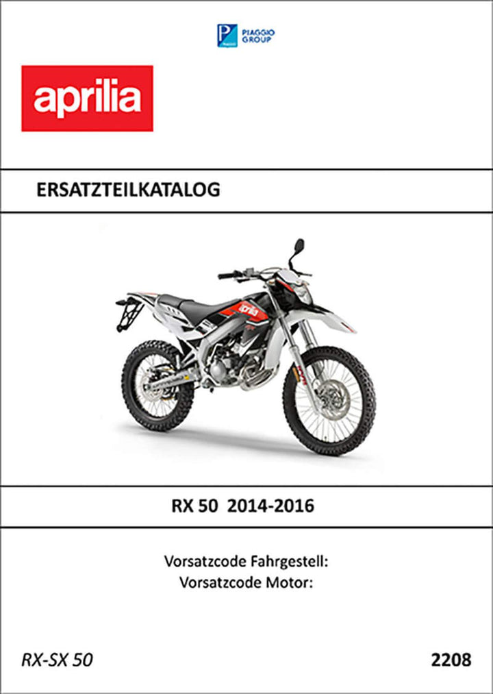 Aprilia RX50 Ersatzteilkatalog, Buchcover