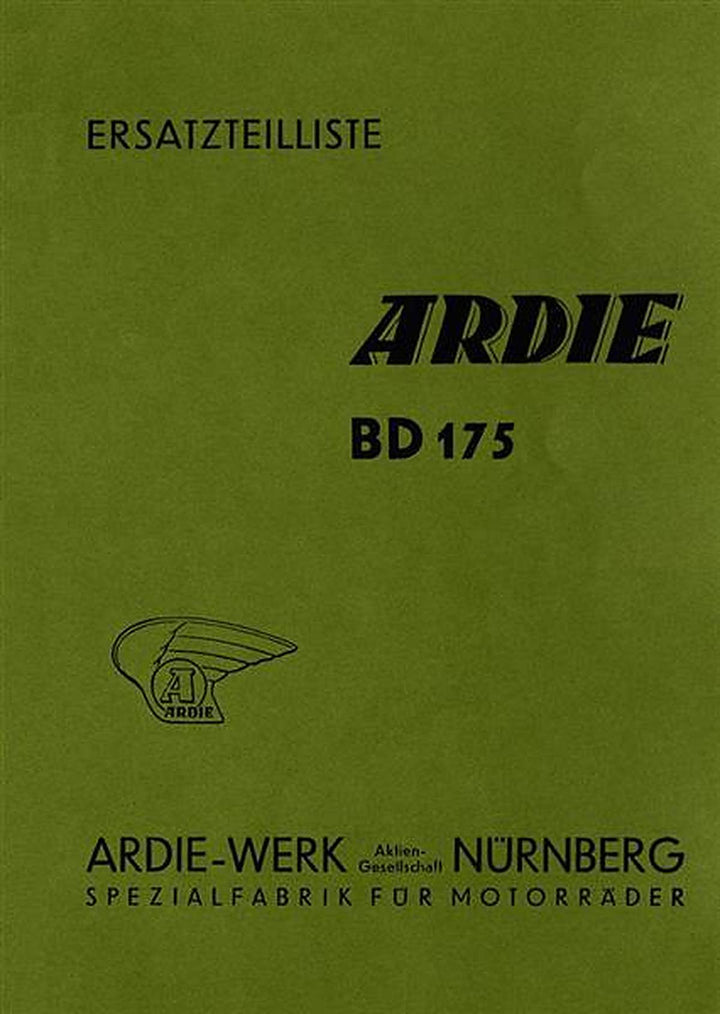 Ardie BD175 Ersatzteilkatalog, Buchcover