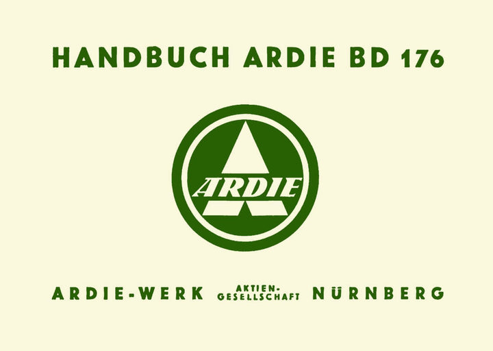 Ardie BD176 Betriebsanleitung, Buchcover