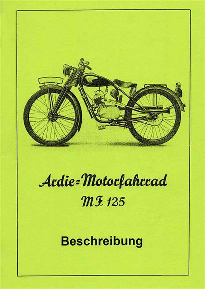 Ardie MF 125 Betriebsanleitung, Buchcover
