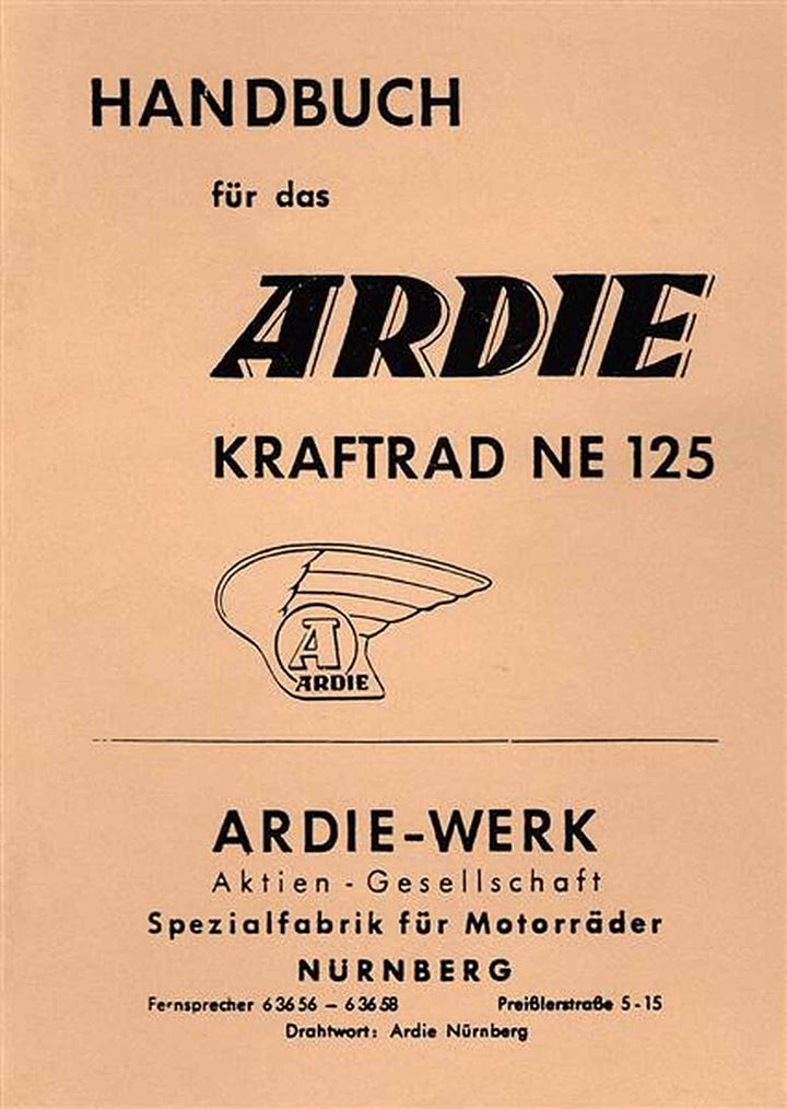Ardie NE125 Handbuch, Buchcover