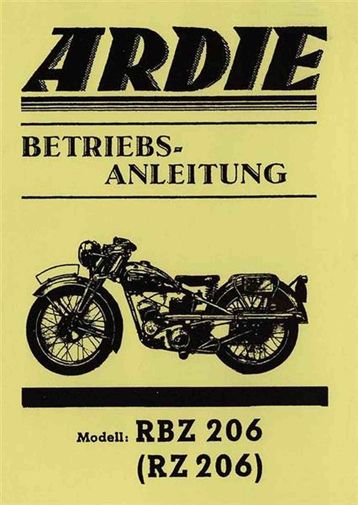 Ardie RBZ200 RZ200 RBZ206 RZ206 Betriebsanleitung, Buchcover