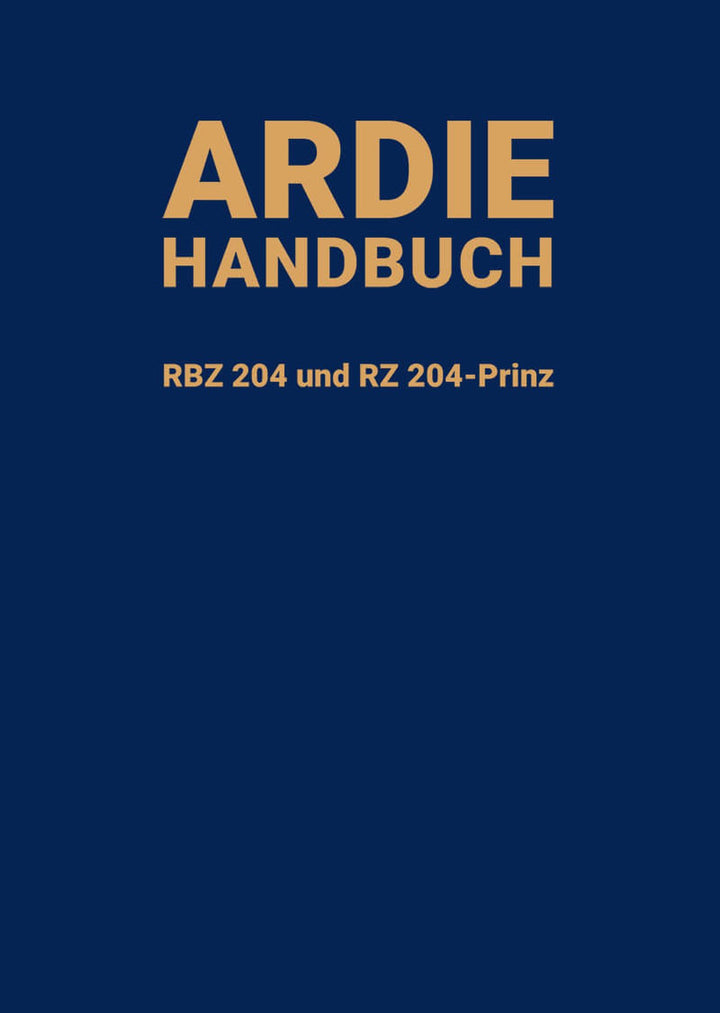 Ardie RBZ204 und RZ204 Prinz Betriebsanleitung, Buchcover