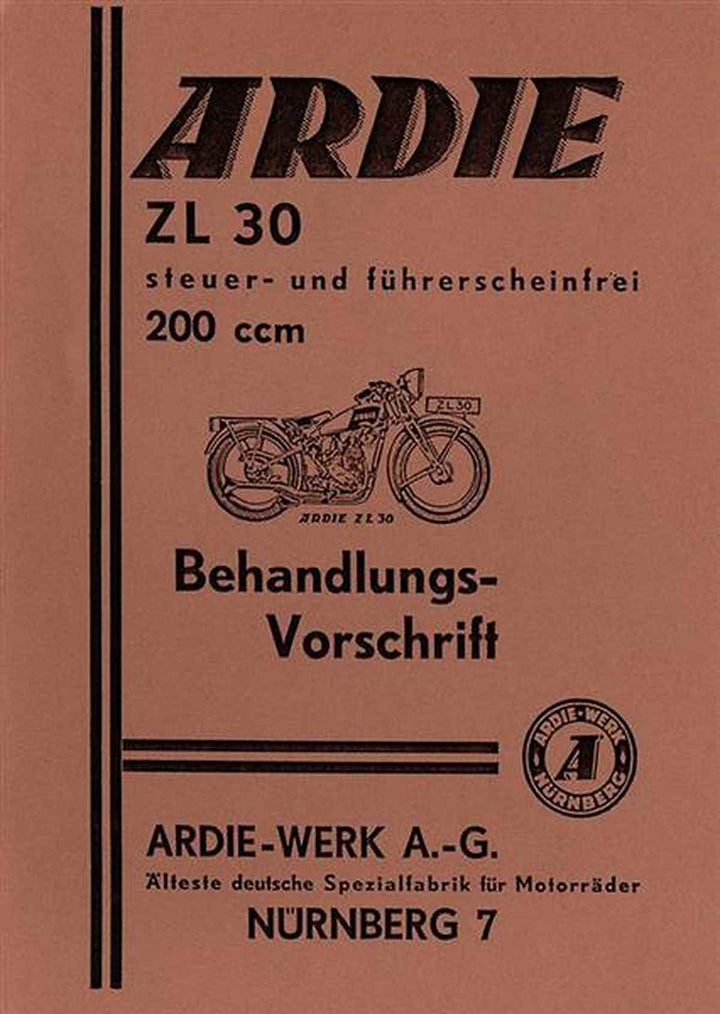 Ardie ZL30 Betriebsanleitung, Buchcover