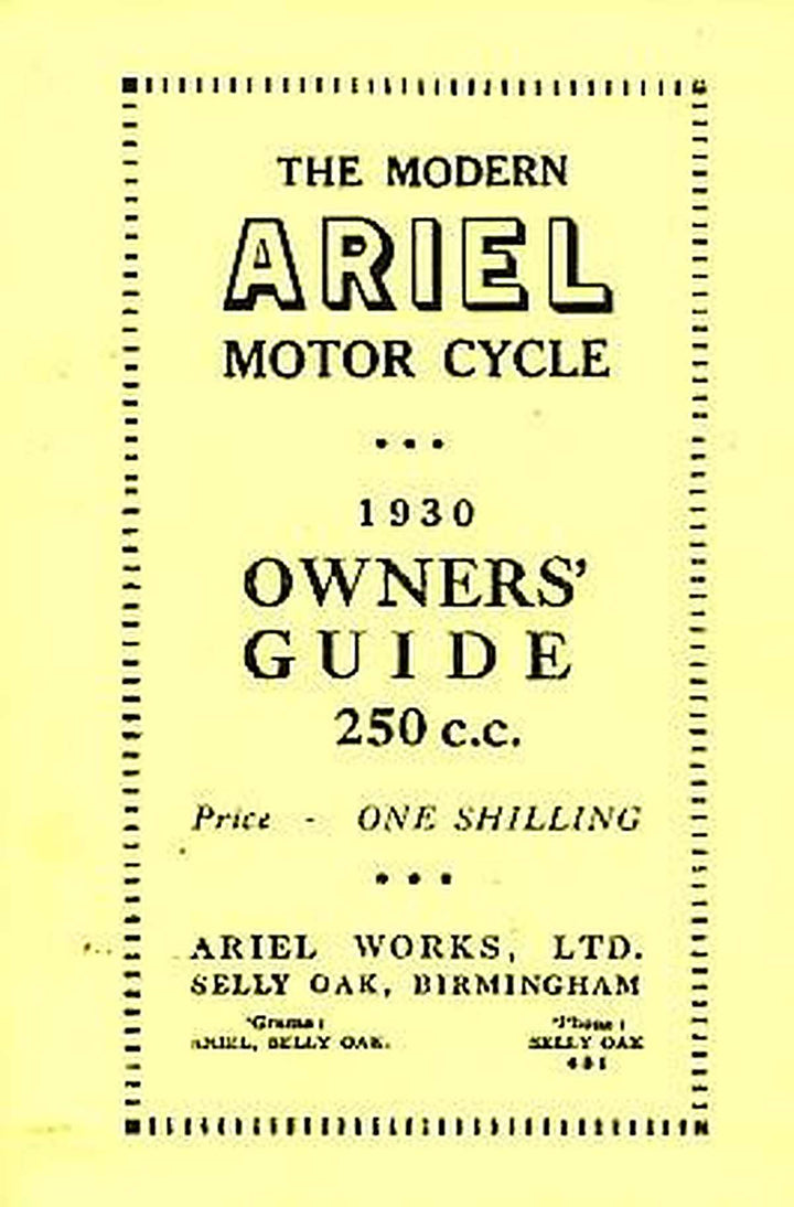 Ariel Motor Cycle 250 ccm 1930 Single Owner&