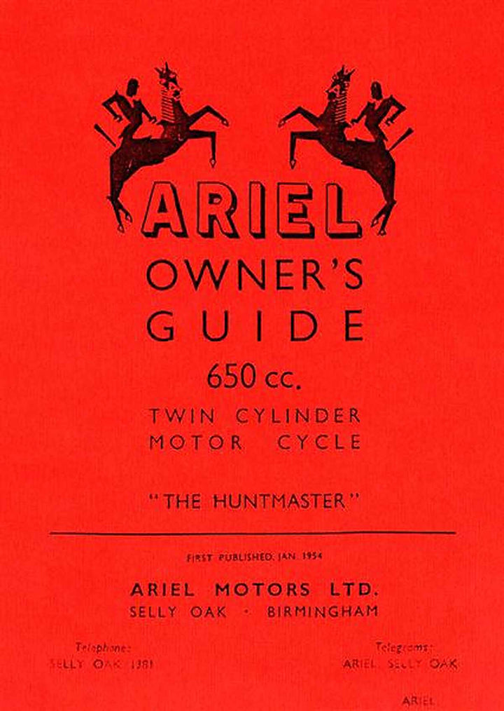 Ariel Motor Cycle 650 ccm Twin Cylinder Owner&