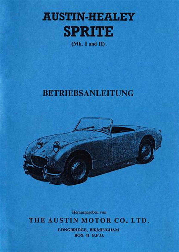 Austin Healey Sprite MK I/ II Betriebsanleitung, Buchcover