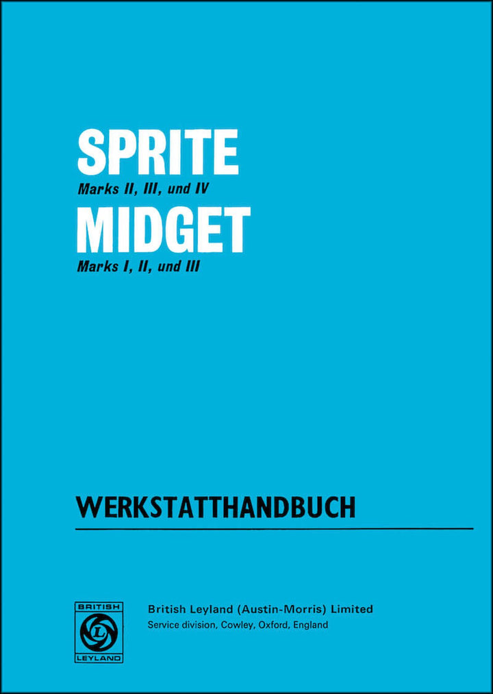 Austin Sprite MK und MG Midget Werkstatthandbuch, Buchcover