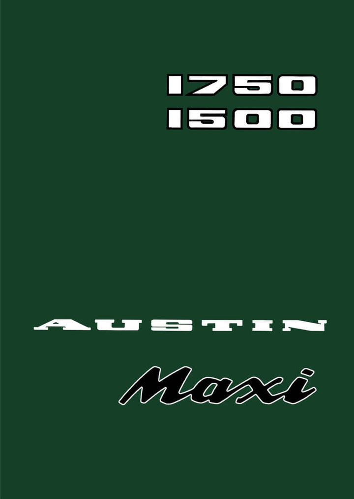 Austin Maxi 1750 und 1500 Betriebsanleitung, Buchcover