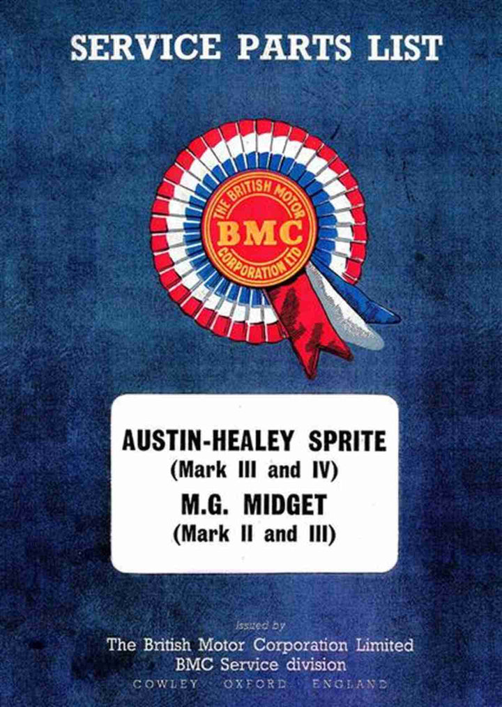 Austin-Healey Sprite MK 3 & 4 - MG Midget MK 2 & 3 Parts List, Buchcover