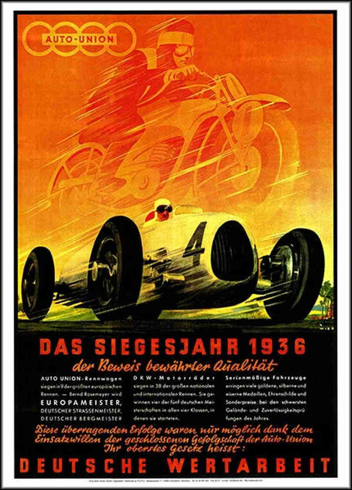 Auto Union Poster, Poster-Motiv