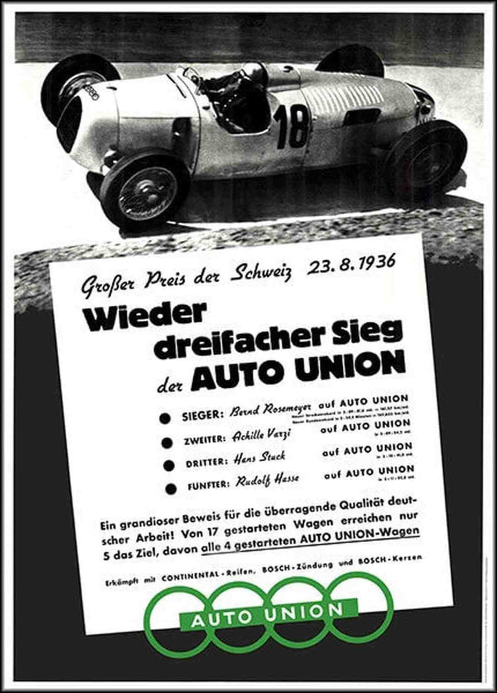 Auto Union Poster, Poster-Motiv