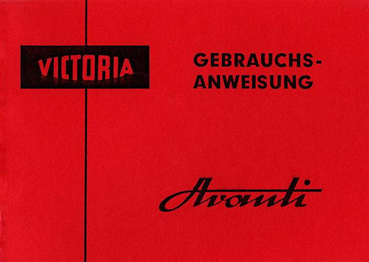 Victoria Avanti SM52 Betriebsanleitung, Buchcover