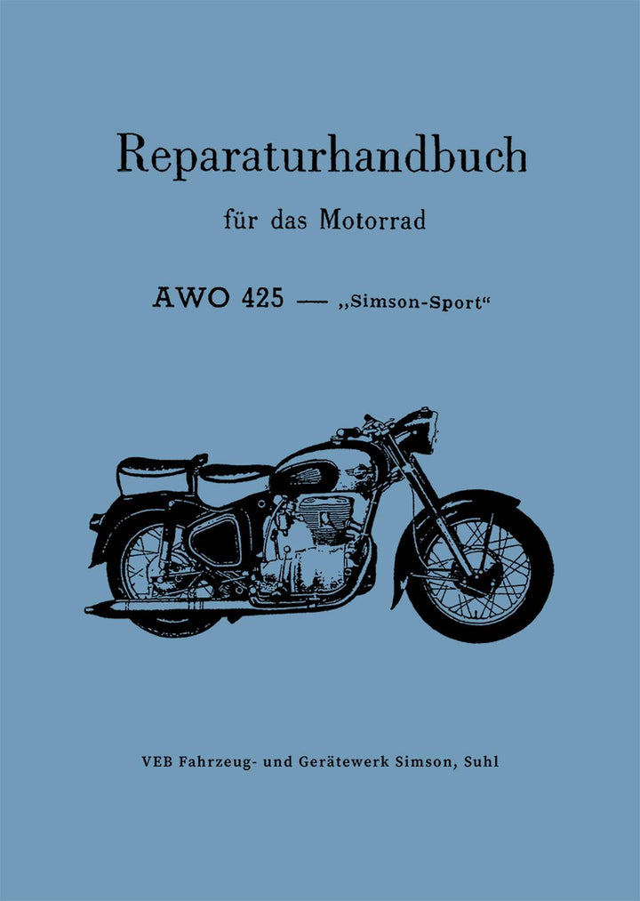 AWO 425 Simson-Sport Reparaturhandbuch, Buchcover