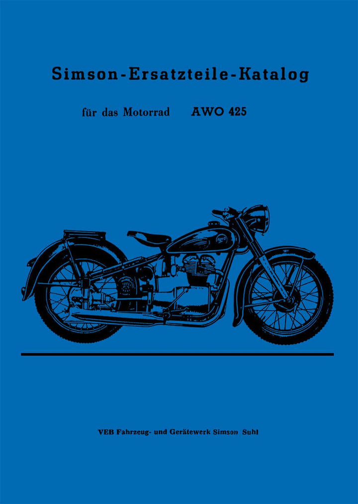 AWO 425 Ersatzteilkatalog, Buchcover