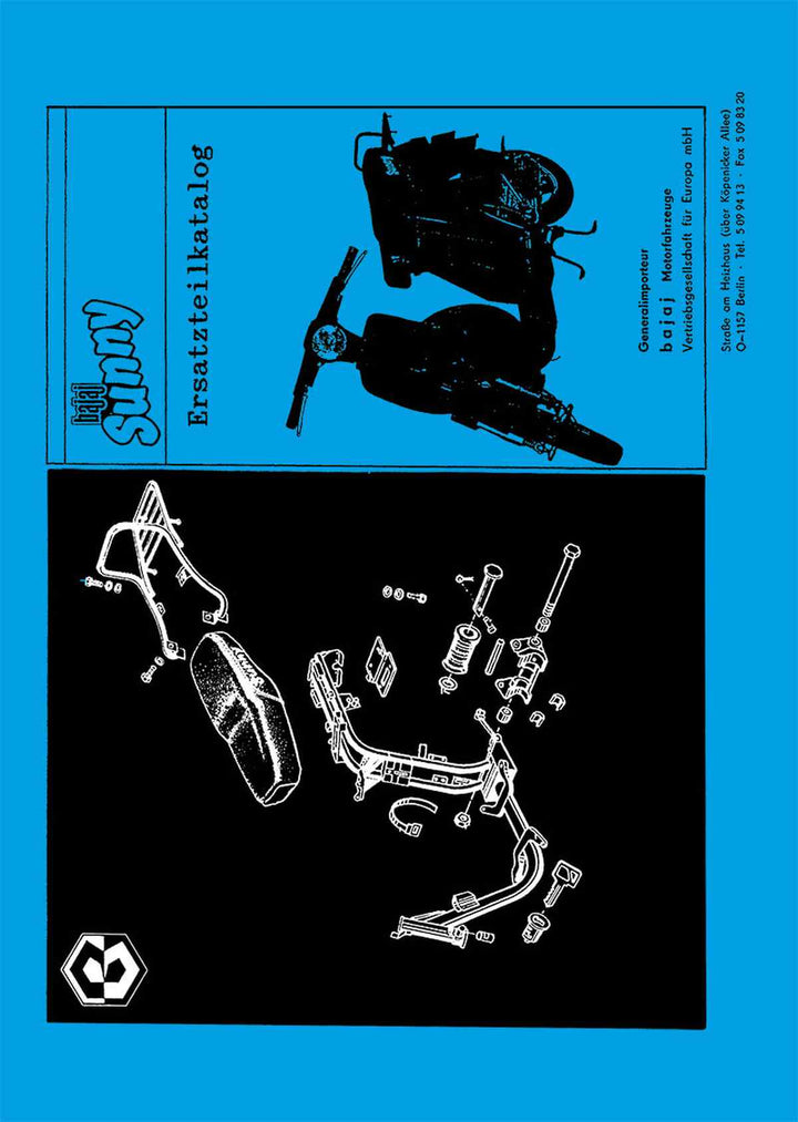 Bajaj Sunny Ersatzteilkatalog, Buchcover