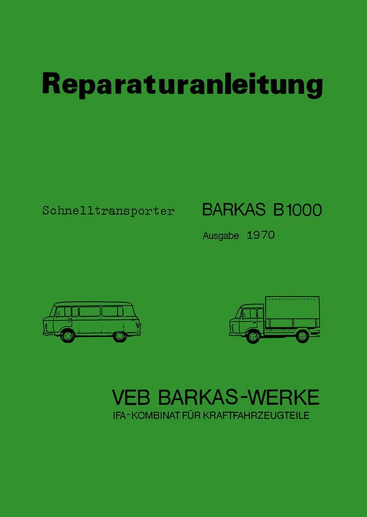 Barkas B 1000 Reparaturanleitung, Buchcover