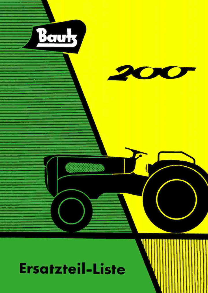 Bautz 200 Traktor Ersatzteilliste, Buchcover