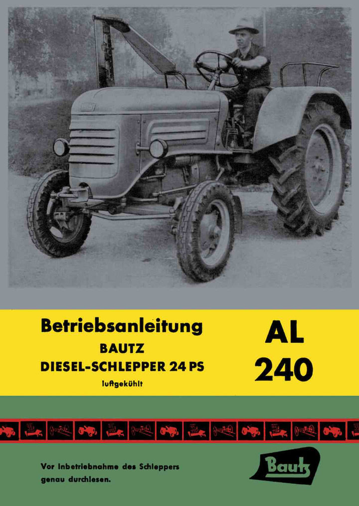 Bautz AL240 Traktor Betriebsanleitung, Buchcover